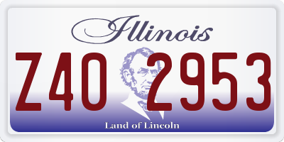 IL license plate Z402953