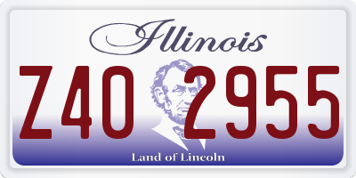 IL license plate Z402955