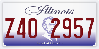 IL license plate Z402957