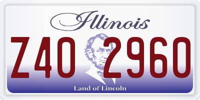 IL license plate Z402960