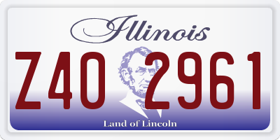 IL license plate Z402961