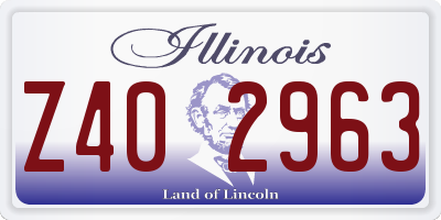 IL license plate Z402963