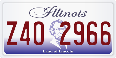 IL license plate Z402966