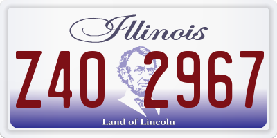 IL license plate Z402967