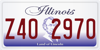 IL license plate Z402970