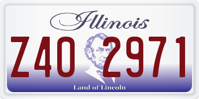 IL license plate Z402971