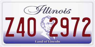 IL license plate Z402972