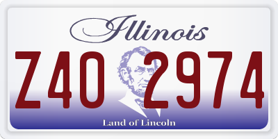 IL license plate Z402974