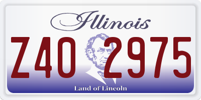 IL license plate Z402975