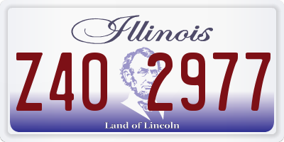 IL license plate Z402977