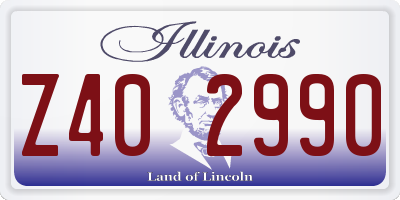 IL license plate Z402990