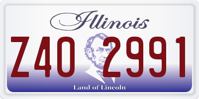 IL license plate Z402991