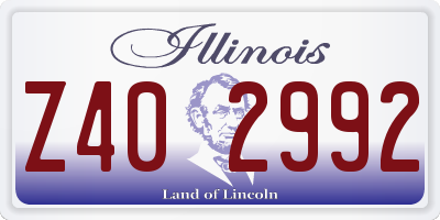 IL license plate Z402992