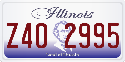 IL license plate Z402995