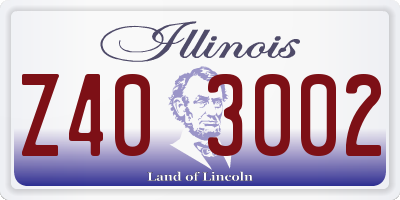 IL license plate Z403002