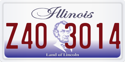 IL license plate Z403014