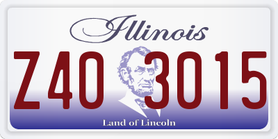 IL license plate Z403015