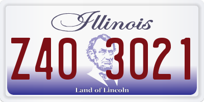 IL license plate Z403021