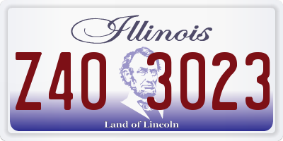 IL license plate Z403023