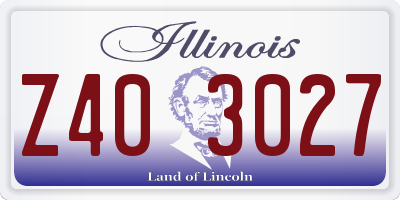 IL license plate Z403027
