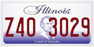IL license plate Z403029
