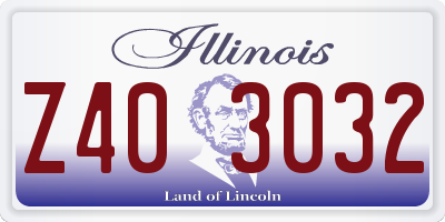 IL license plate Z403032