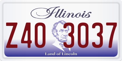 IL license plate Z403037