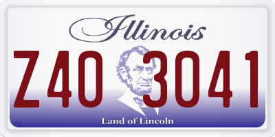 IL license plate Z403041