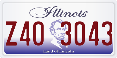 IL license plate Z403043