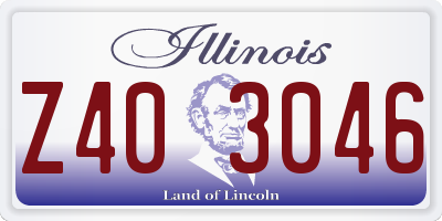 IL license plate Z403046