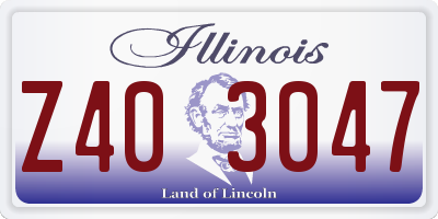 IL license plate Z403047