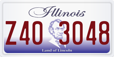 IL license plate Z403048