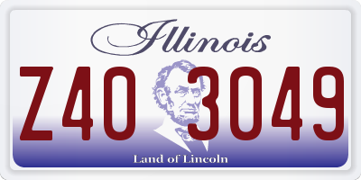 IL license plate Z403049