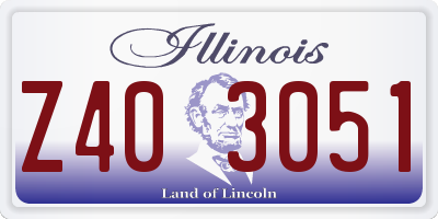 IL license plate Z403051