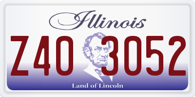 IL license plate Z403052
