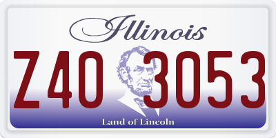 IL license plate Z403053