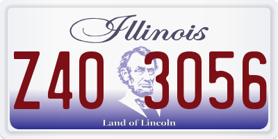 IL license plate Z403056