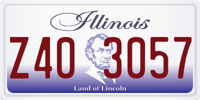 IL license plate Z403057