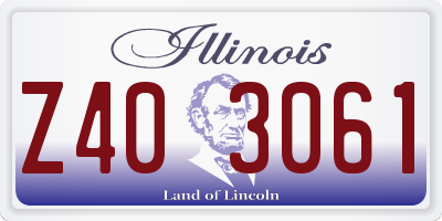 IL license plate Z403061