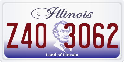 IL license plate Z403062