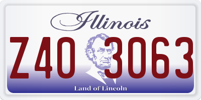 IL license plate Z403063