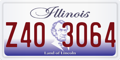 IL license plate Z403064