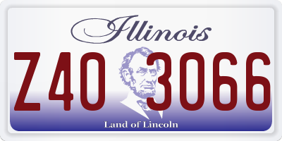 IL license plate Z403066