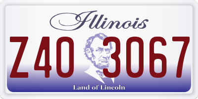 IL license plate Z403067