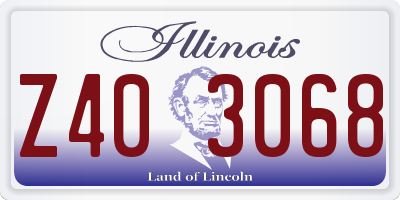 IL license plate Z403068