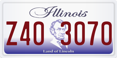 IL license plate Z403070