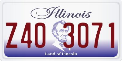 IL license plate Z403071