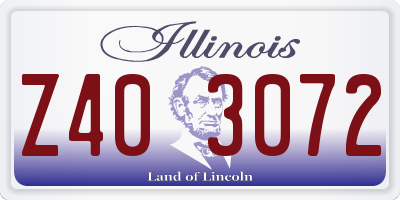 IL license plate Z403072