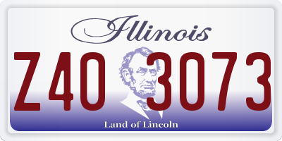 IL license plate Z403073