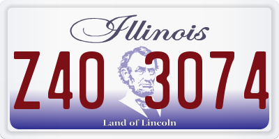 IL license plate Z403074